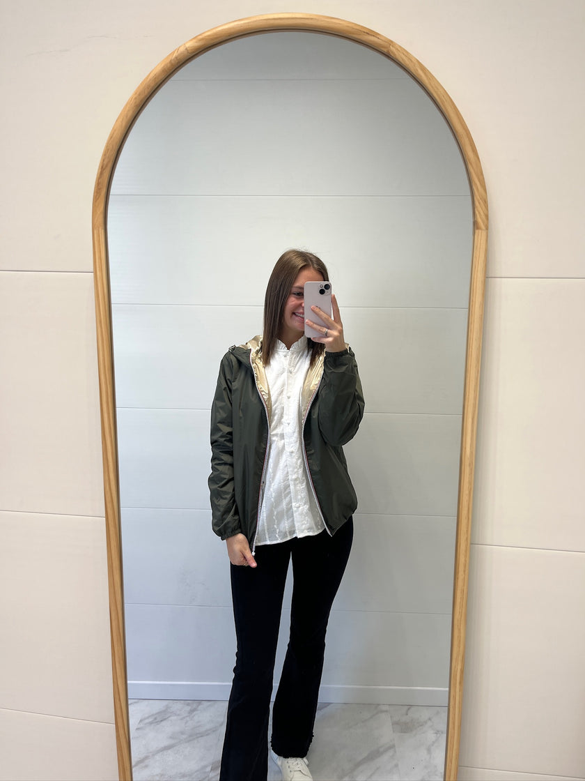 Imperméable réversible court