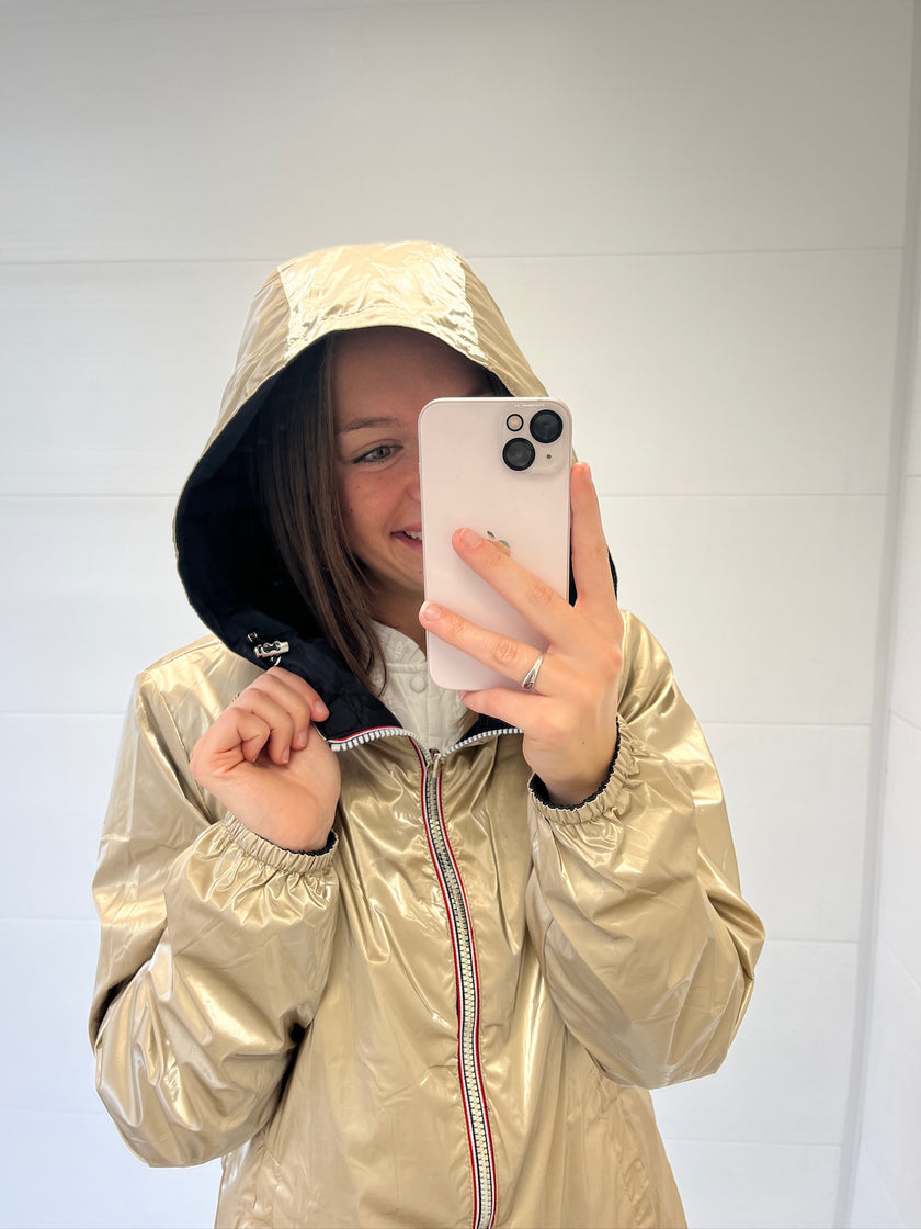 Imperméable réversible long