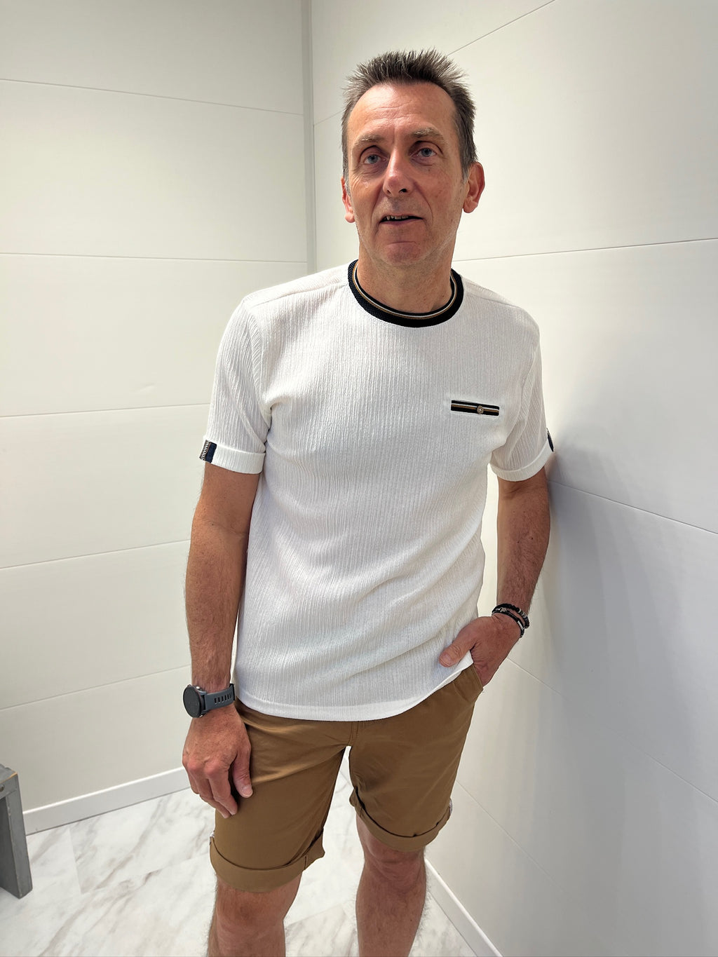 Tee-shirt - Blanc et Marine