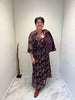 Robe longue fleuri rose