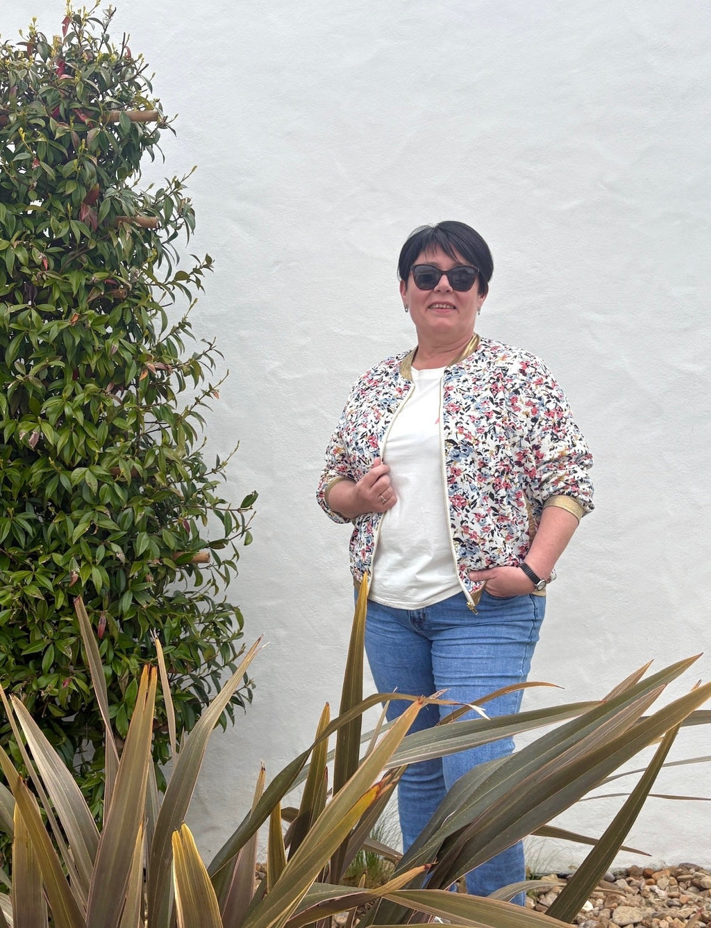 Bomber à fleurs