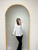 Pull oversize blanc