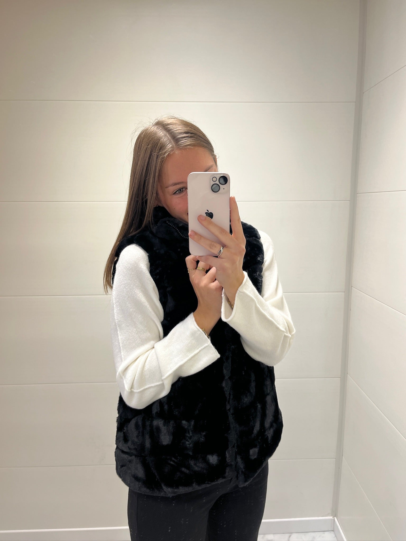 Doudoune sans manches longue noir