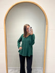 Pull oversize vert sapin