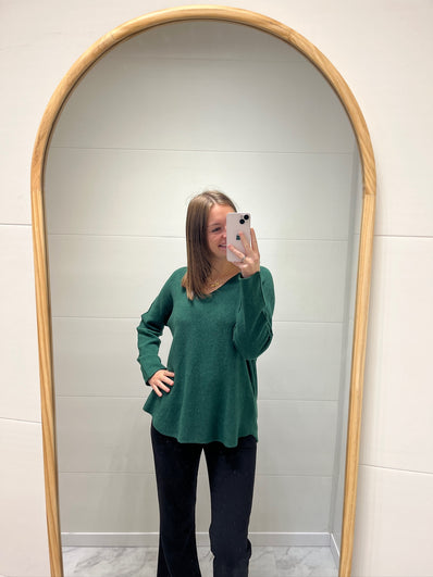 Pull oversize vert sapin