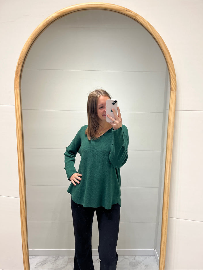 Pull over size vert sapin