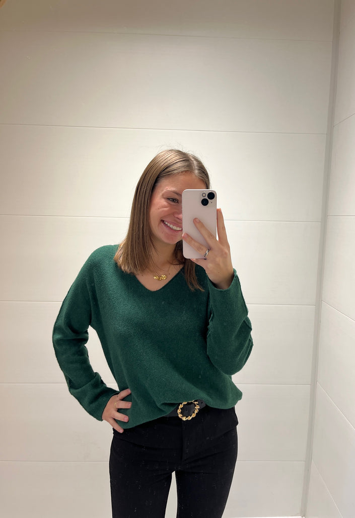 Pull over size vert sapin