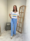 Pantalon fluide - Bleu ciel