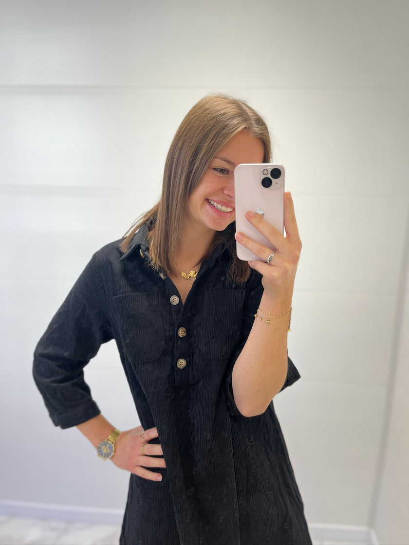 Robe courte velours noir