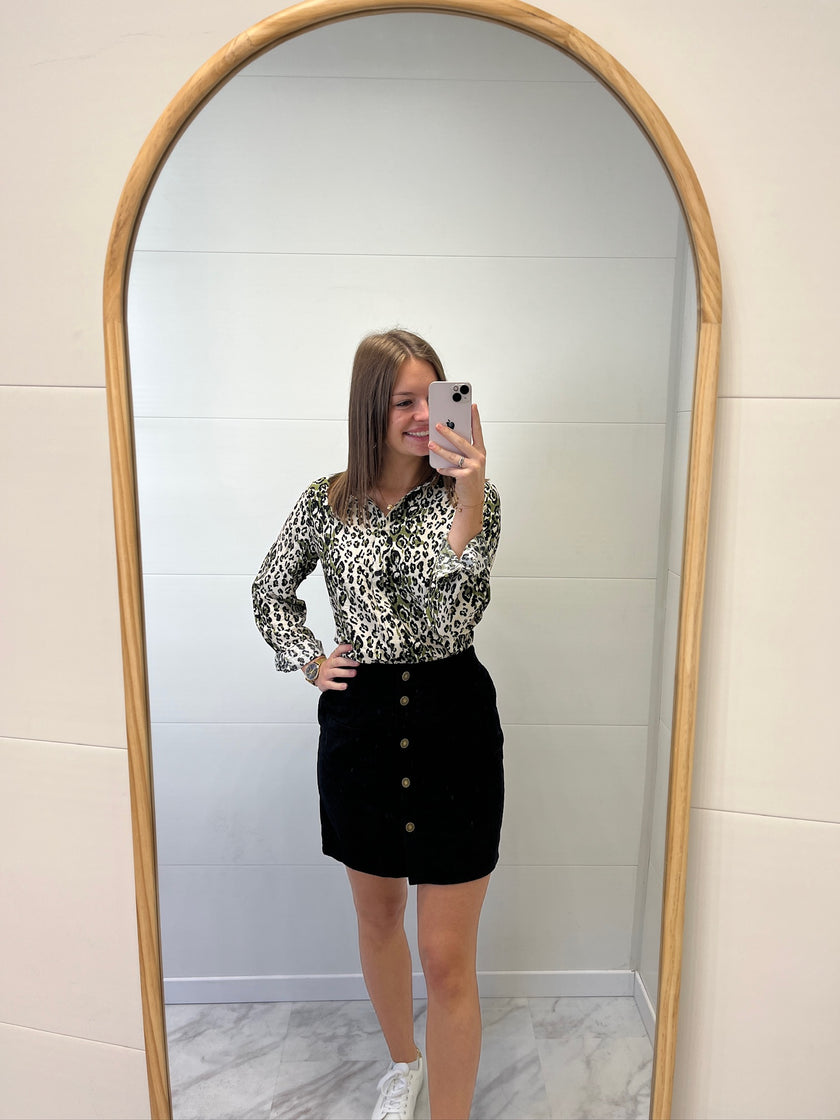 Jupe courte velours noir