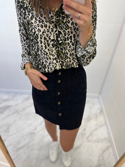 Jupe courte velours noir