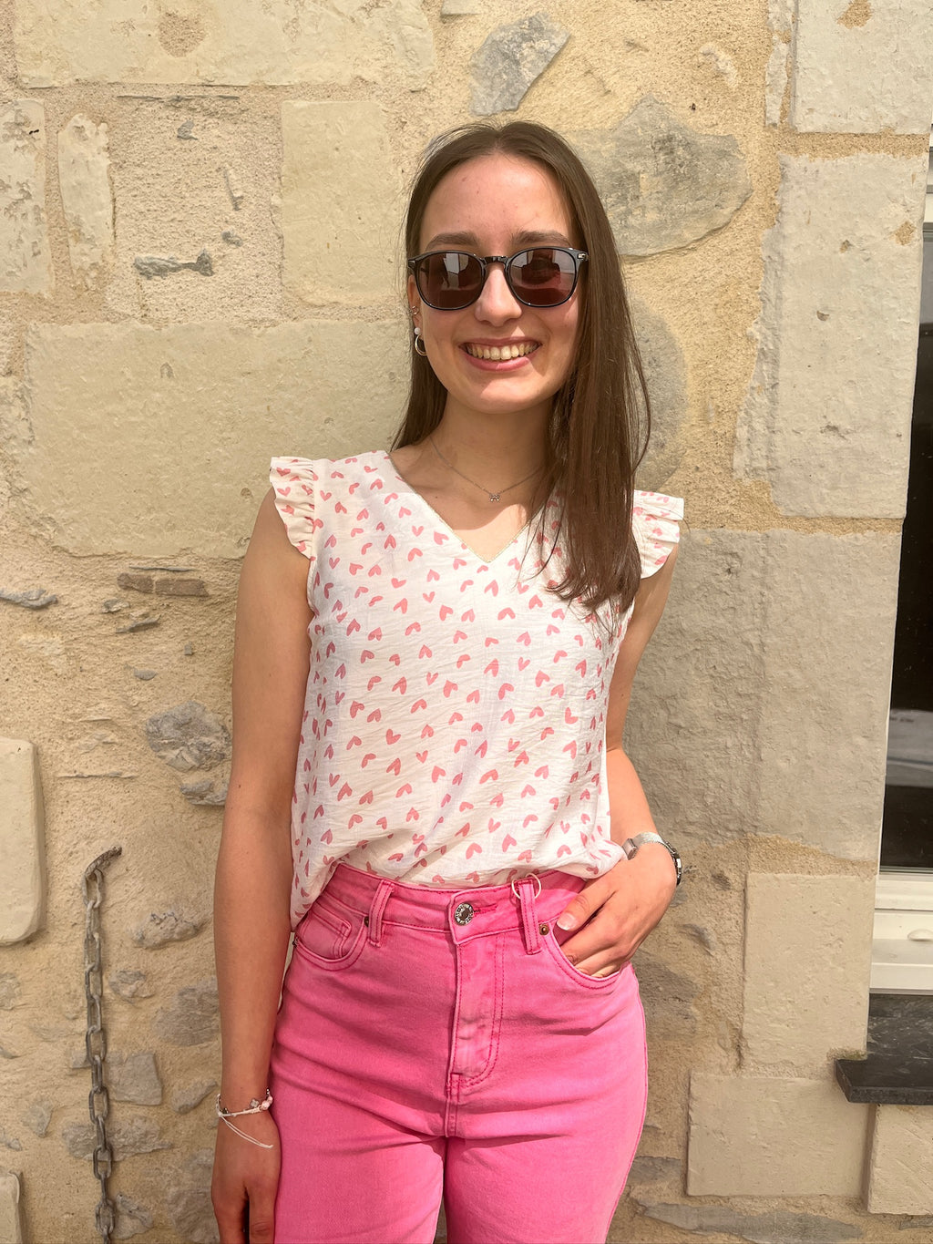 Haut à cœur - Rose