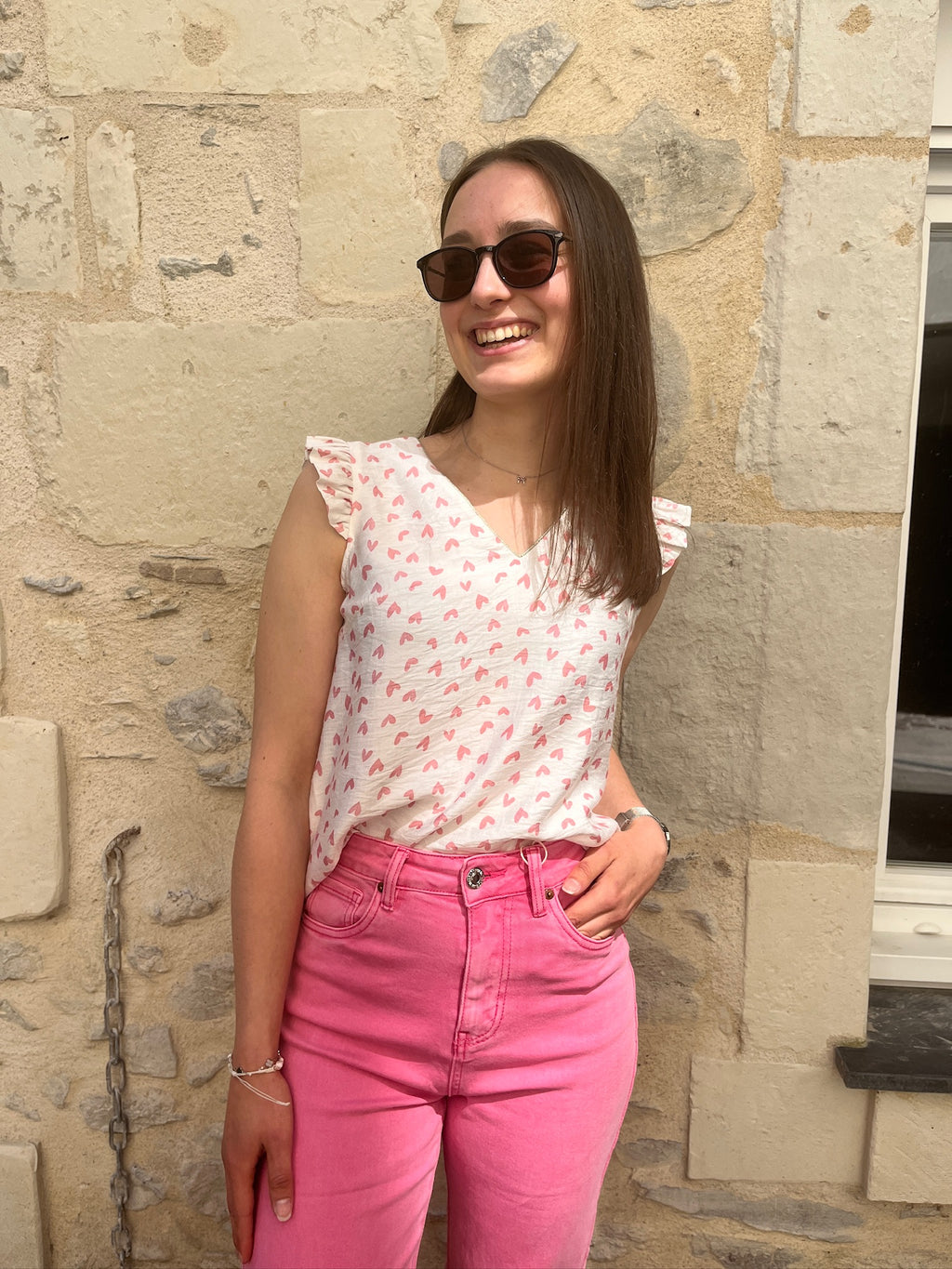 Haut à cœur - Rose