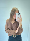 Pull Eloïse over size marron