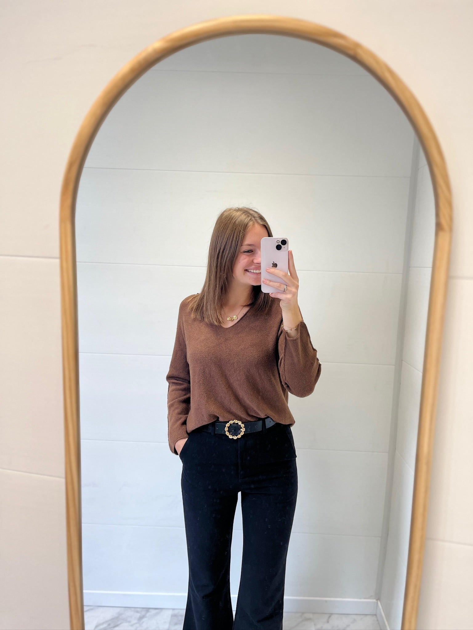 Pull Eloïse over size marron