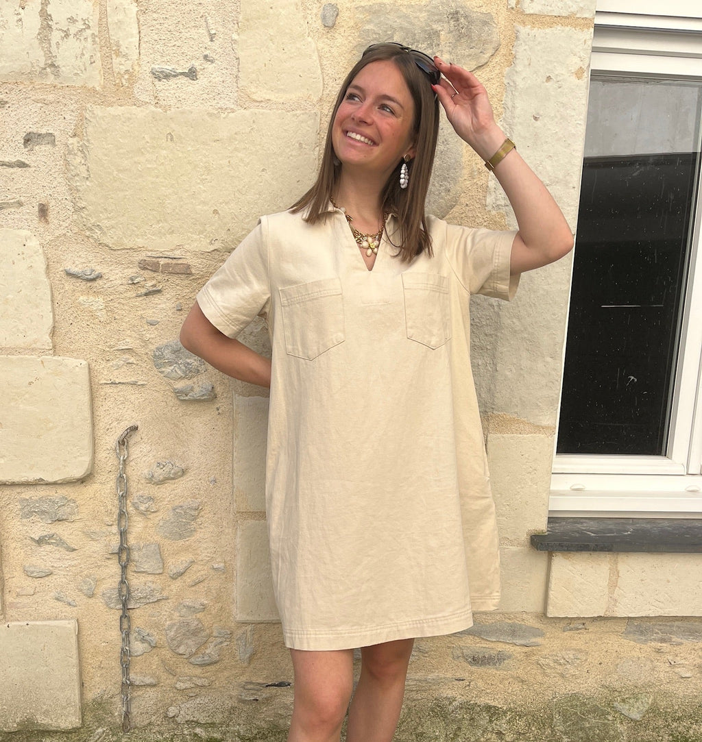 Robe courte Léna - Beige
