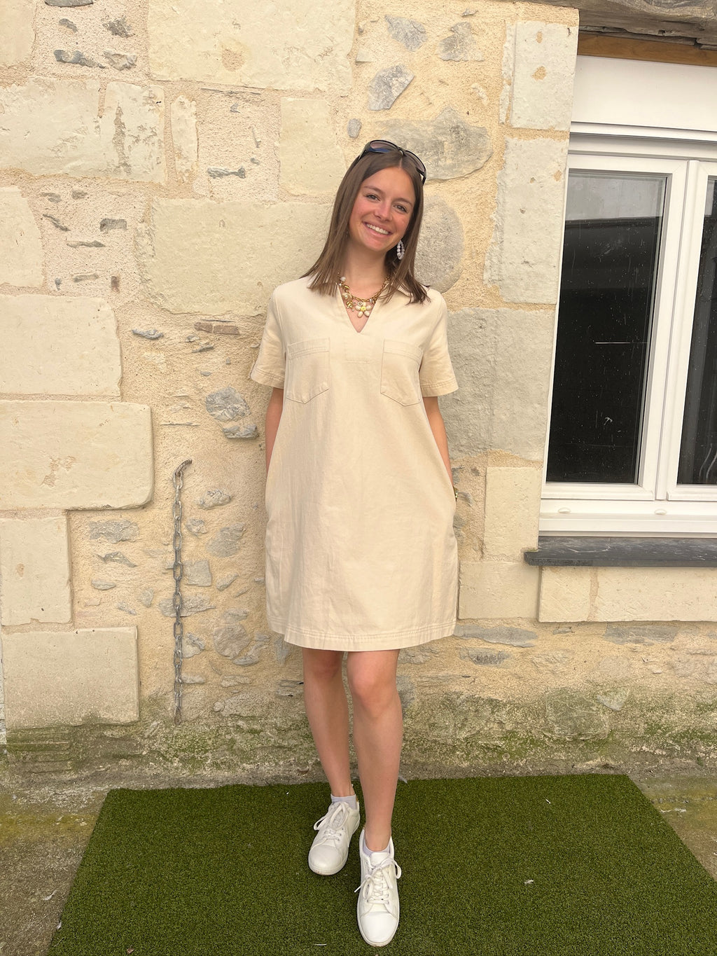 Robe courte Léna - Beige