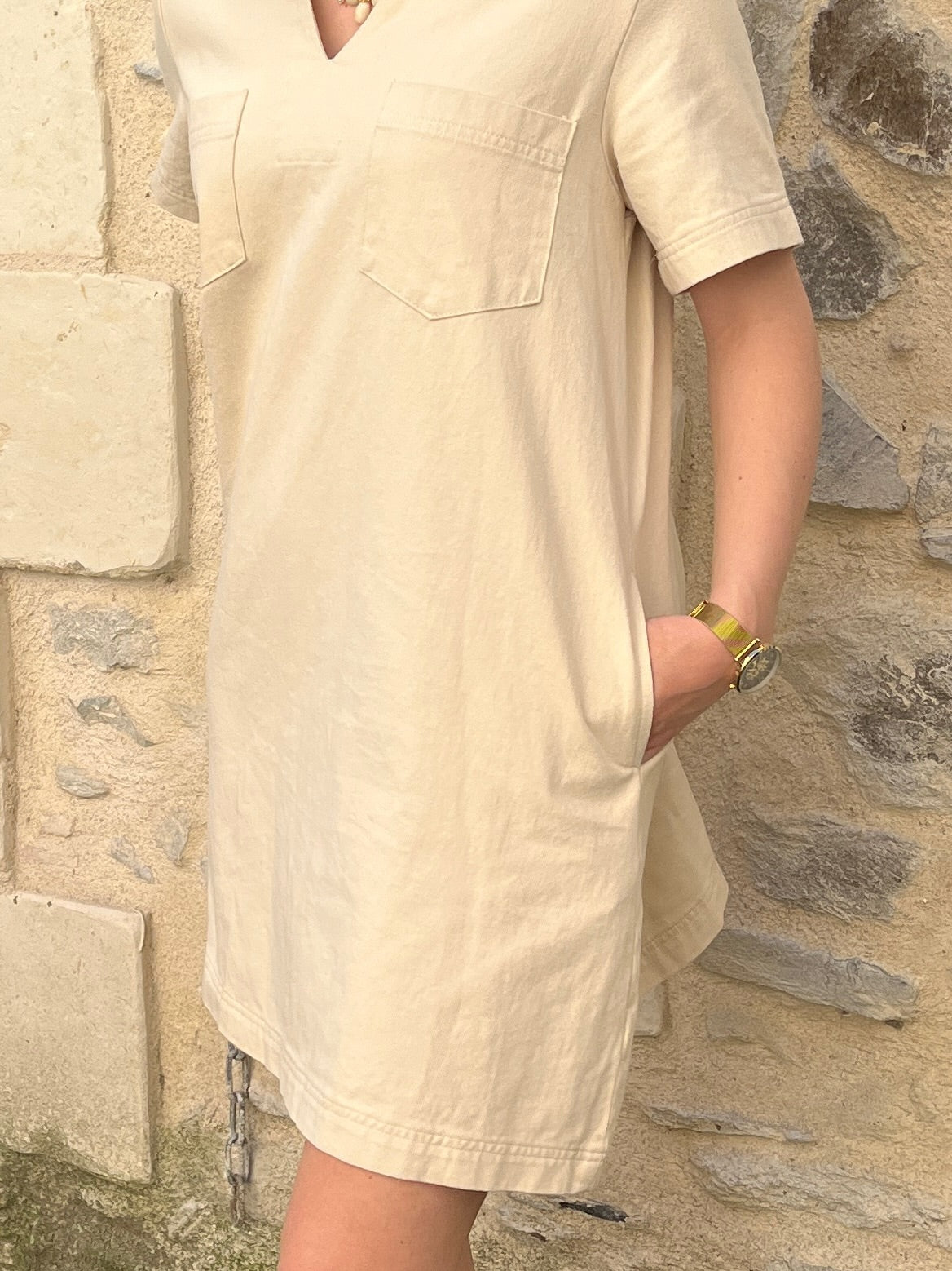 Robe courte Léna - Beige