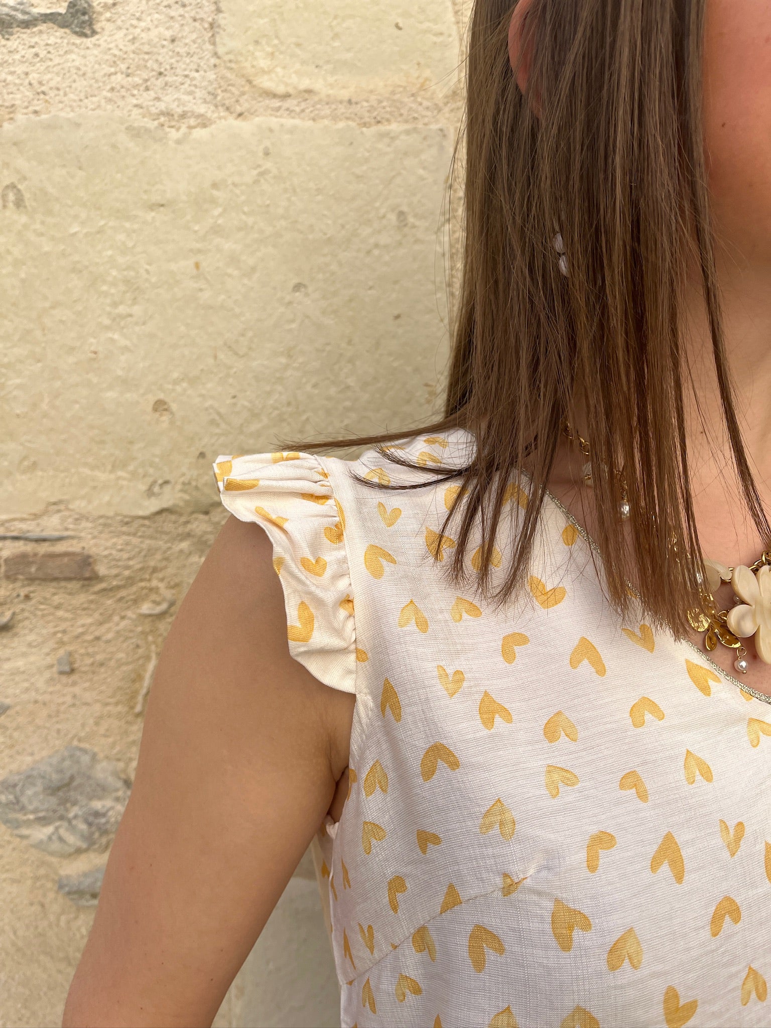 Haut à cœur - Jaune