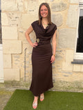 Robe longue Julie - Chocolat
