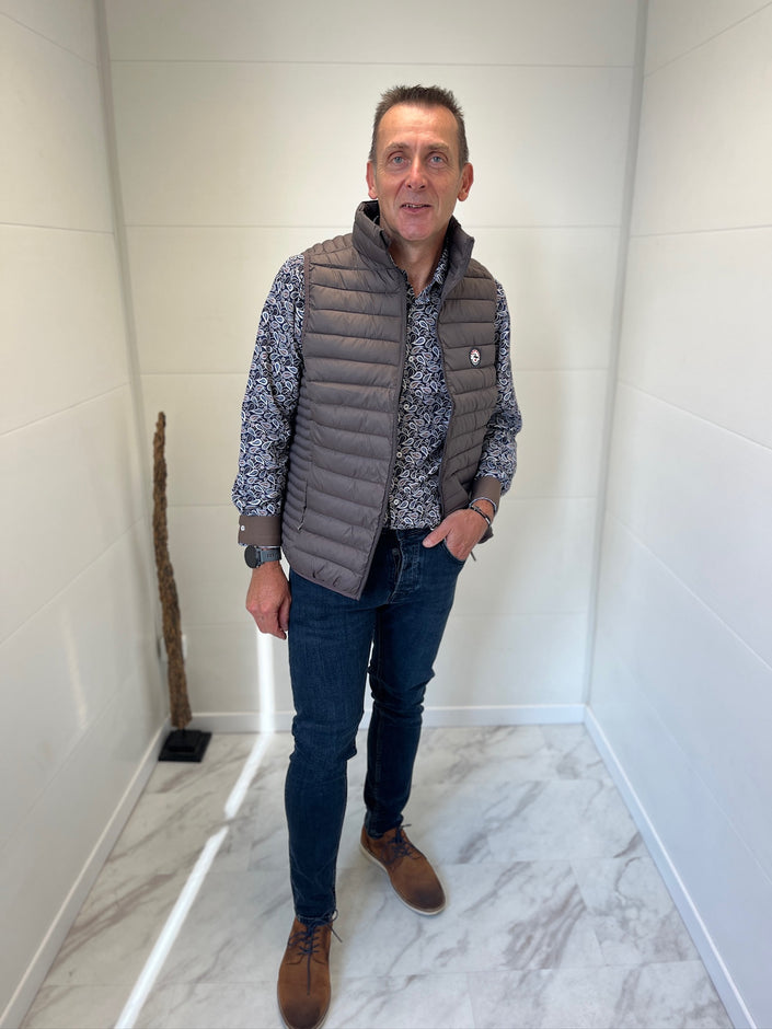 Doudoune sans manches marron