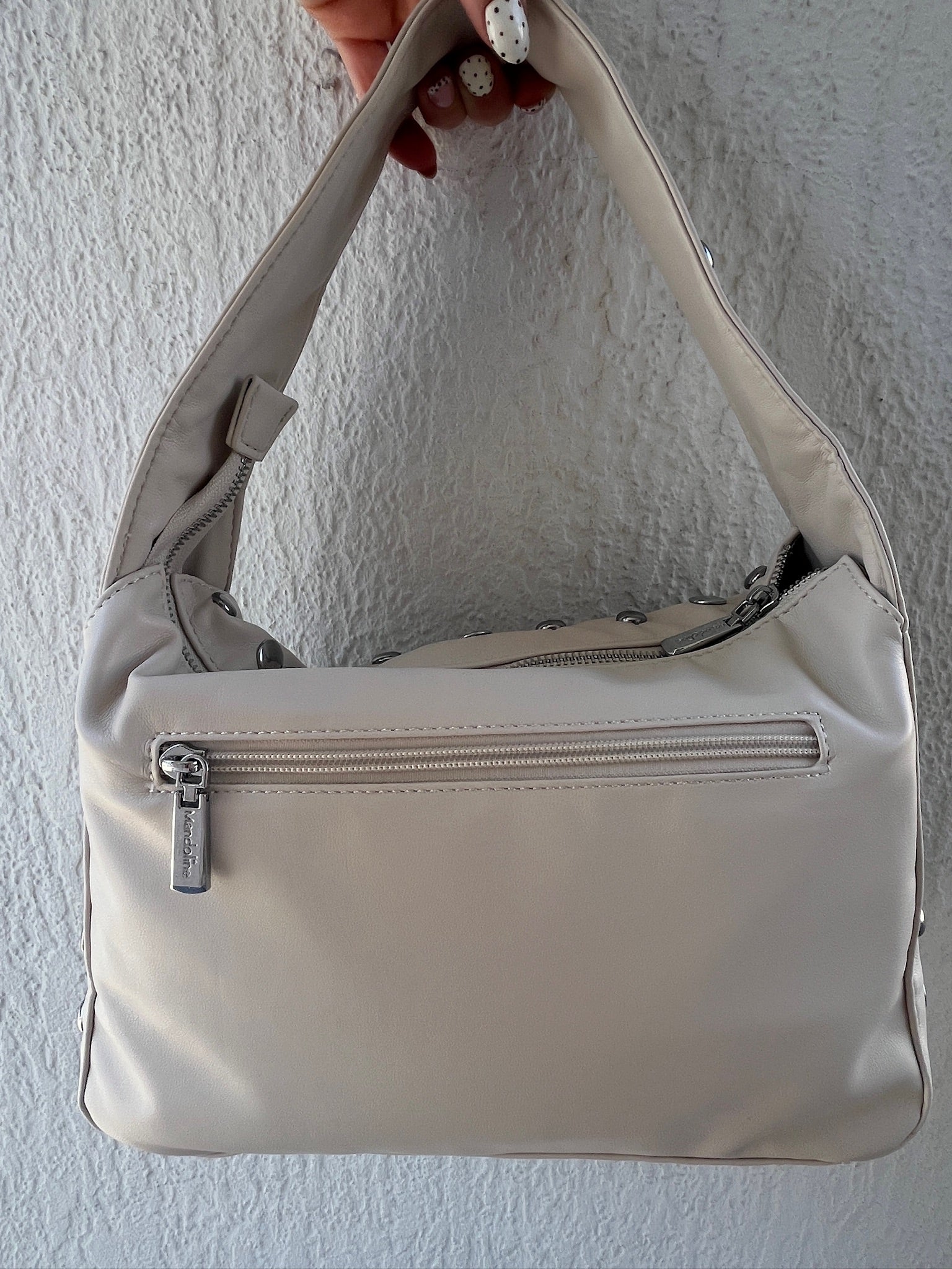 Sac à main à clou - Blanc cassé