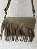 Sac à main à franges - Kaki