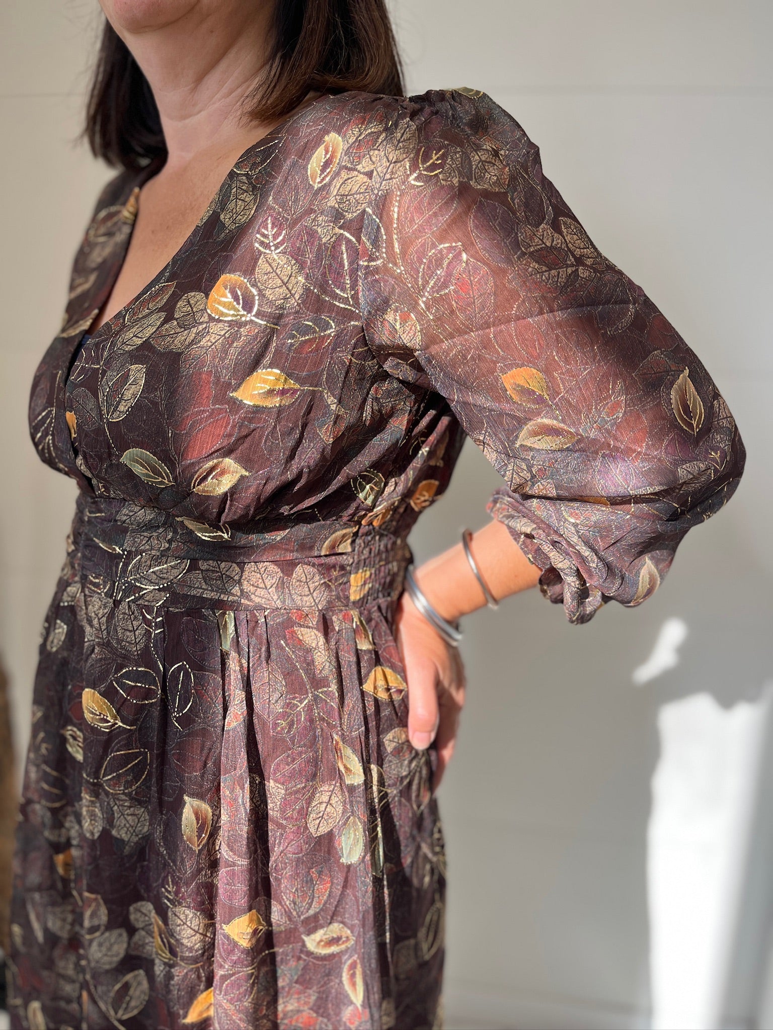 Robe Longue imprimée automnal