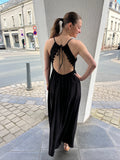 Robe longue Marina - Noire