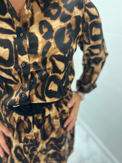 Robe léopard Clarisse Camel