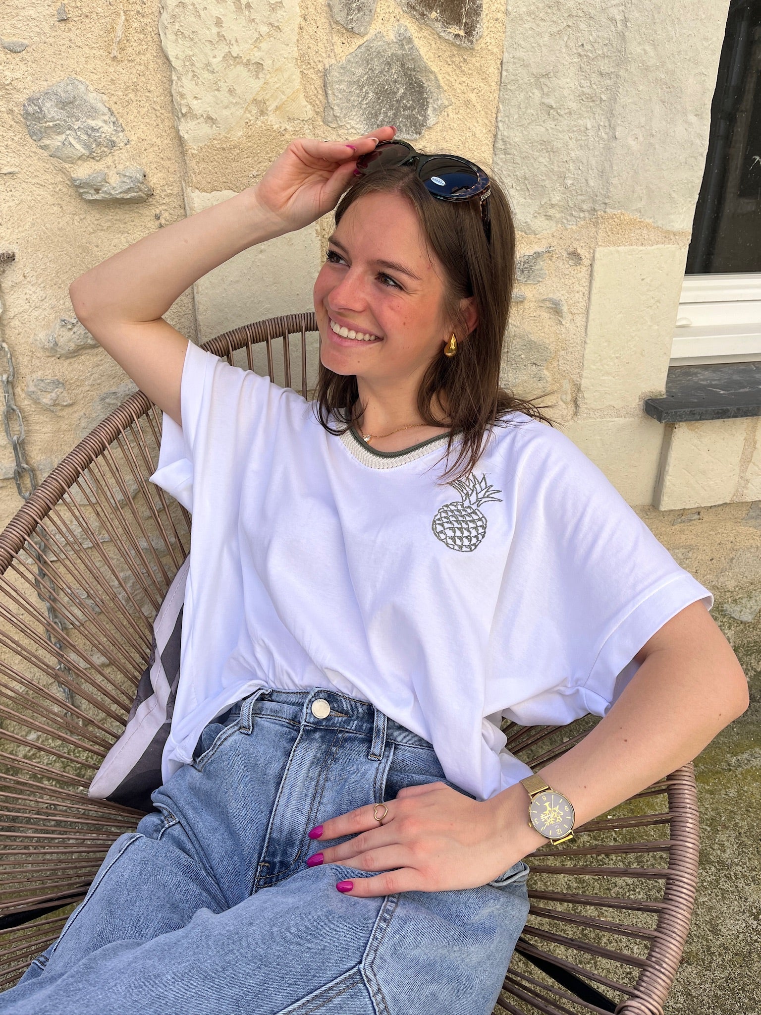 Tee-shirt Ananas - Kaki