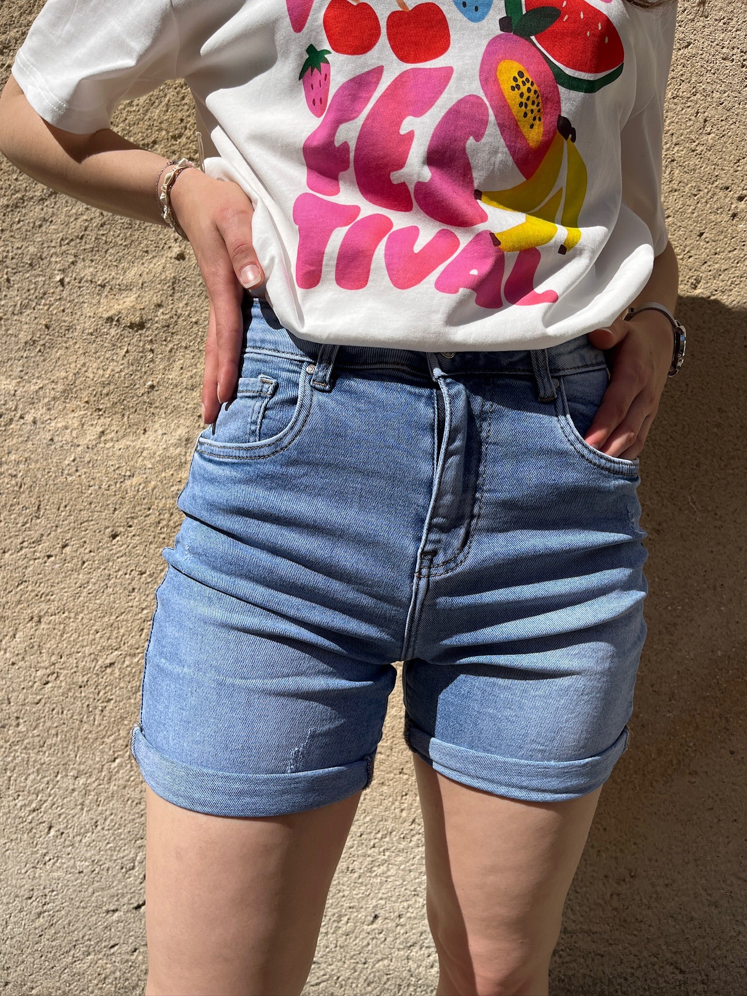 Short Sandy - Denim bleu