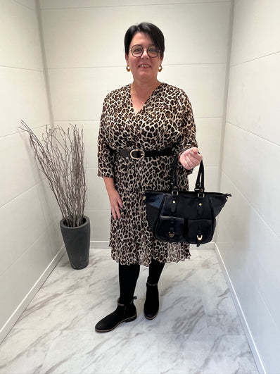 Robe courte léopard