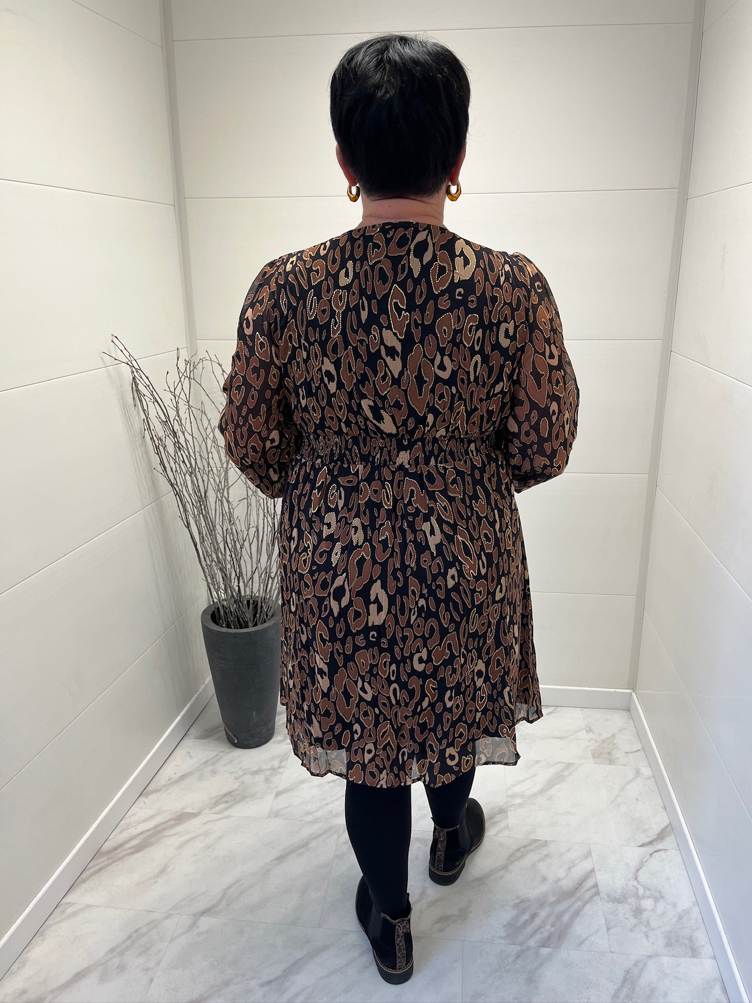 Robe courte à motif Camel