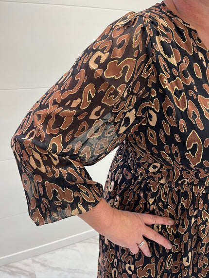 Robe courte à motif Camel