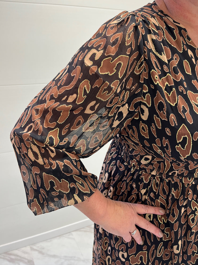 Robe courte à motif Camel