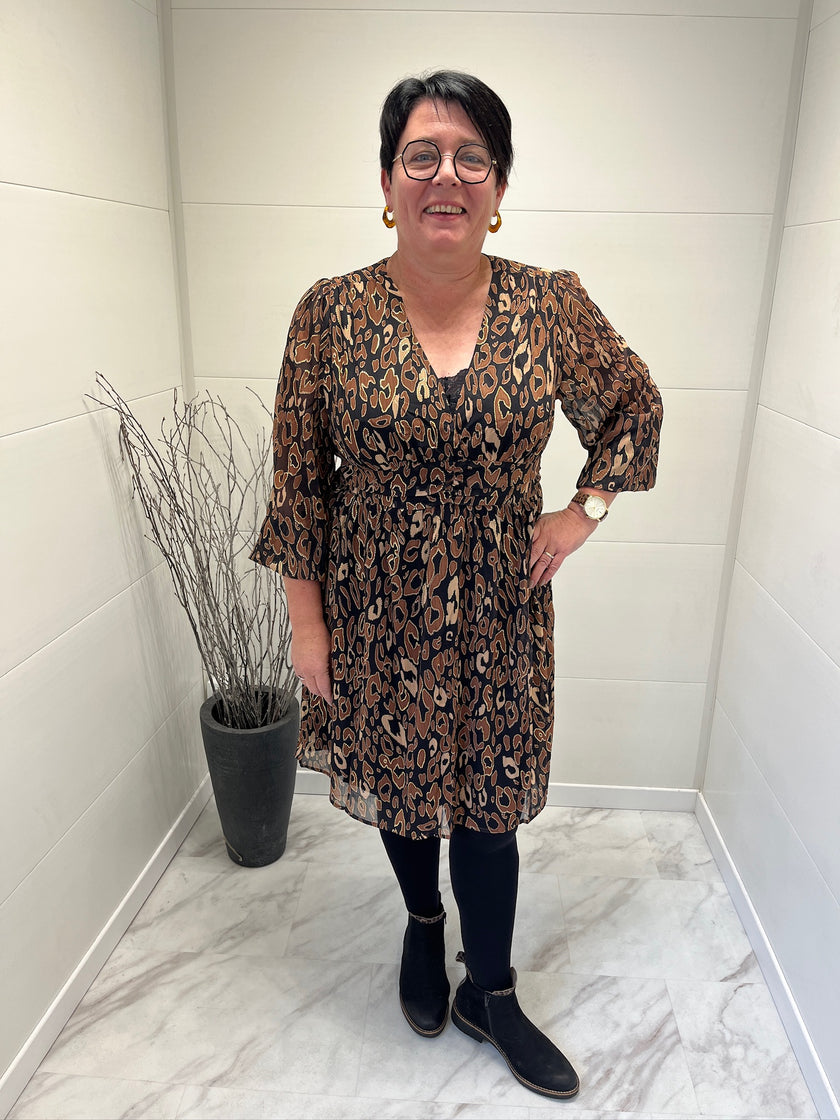 Robe courte à motif Camel