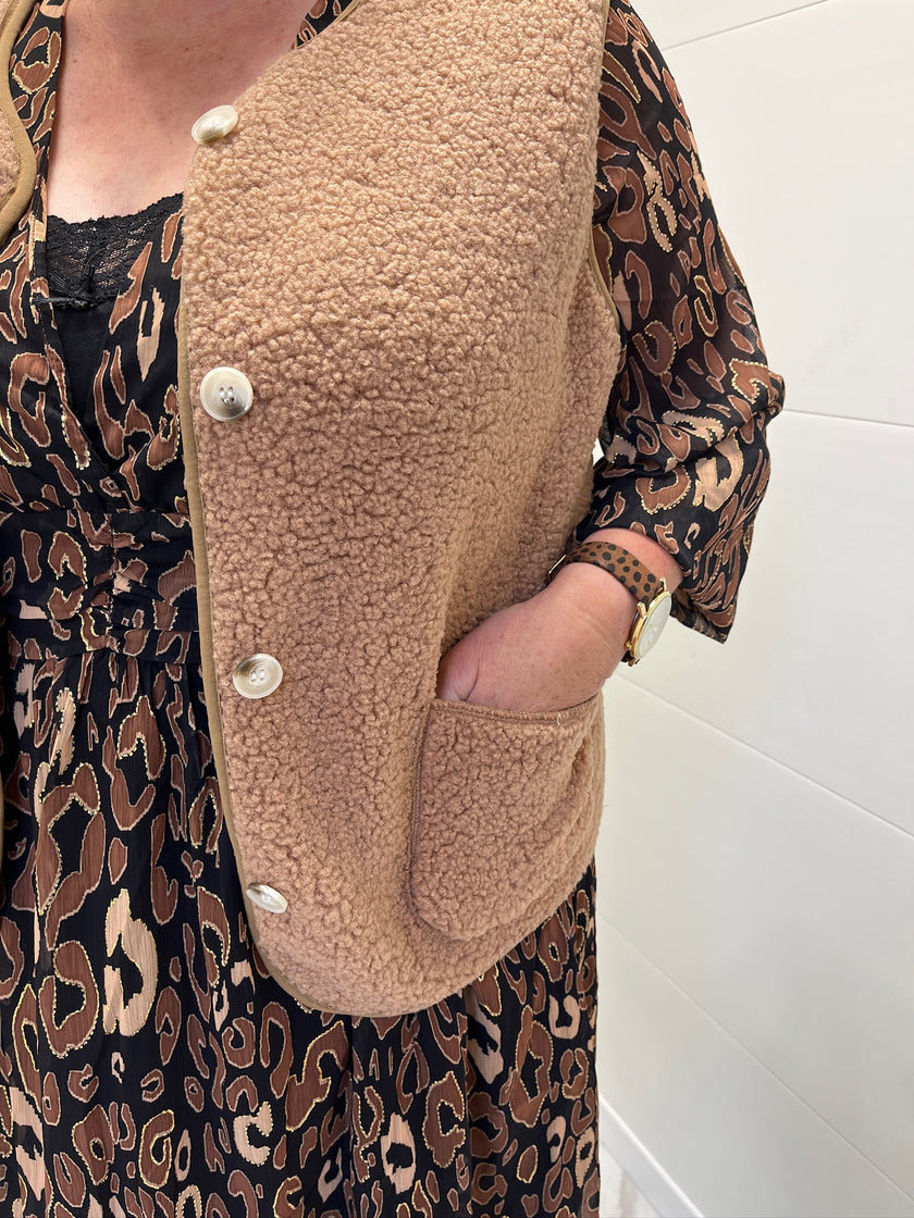 Gilet sans manche Aurore Camel