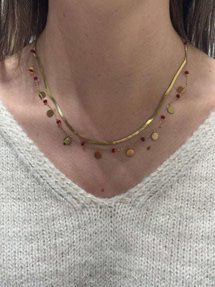 Collier Monique - Rouge