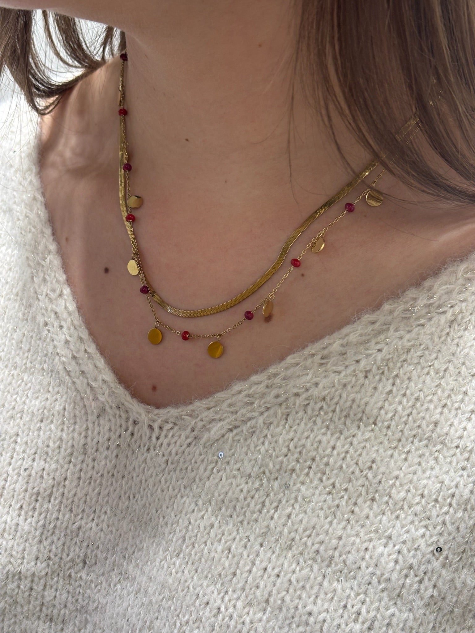 Collier Monique - Rouge