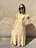Robe longue Ombeline - Jaune