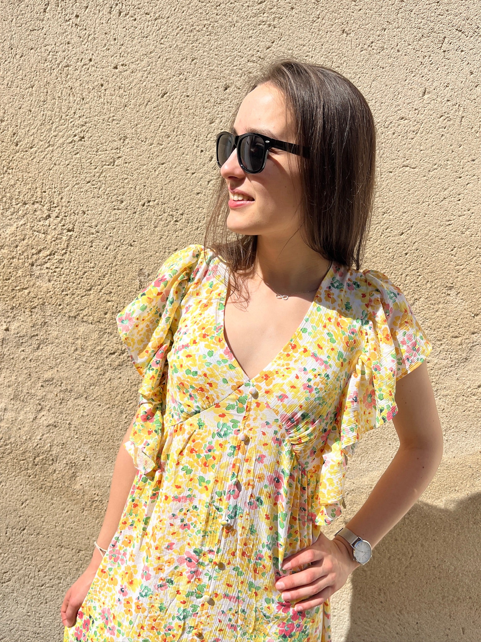 Robe longue Ombeline - Jaune