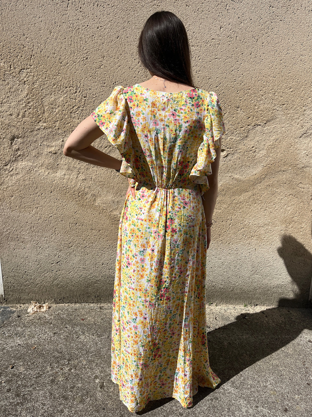 Robe longue Ombeline - Jaune