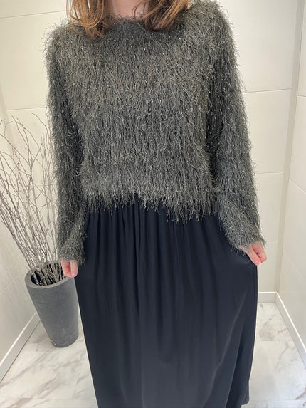 Jupe satin noir élastiquée