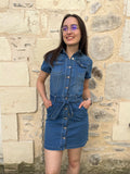 Robe courte en jean Jeanne