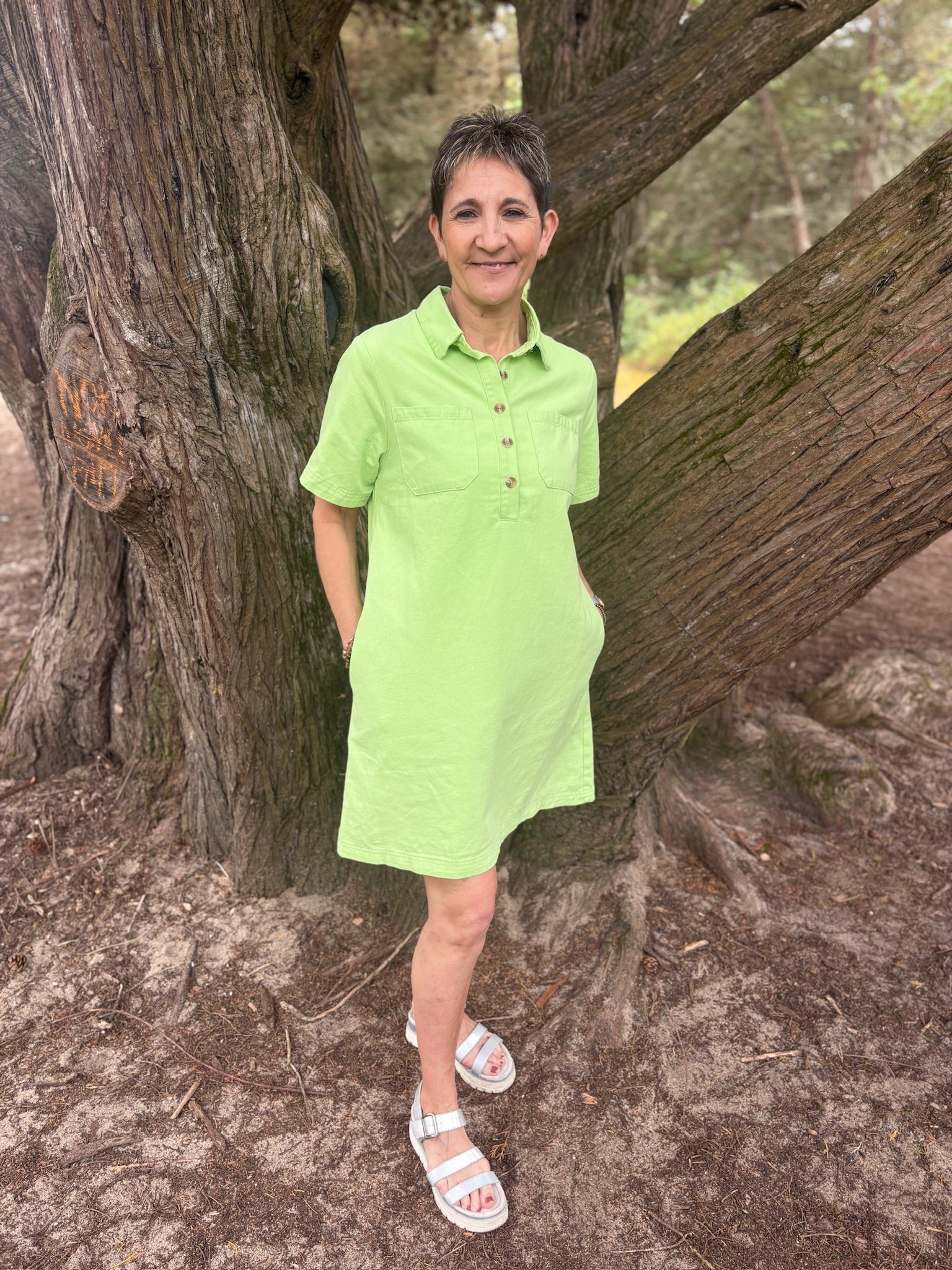 Robe courte Marion - Vert pomme