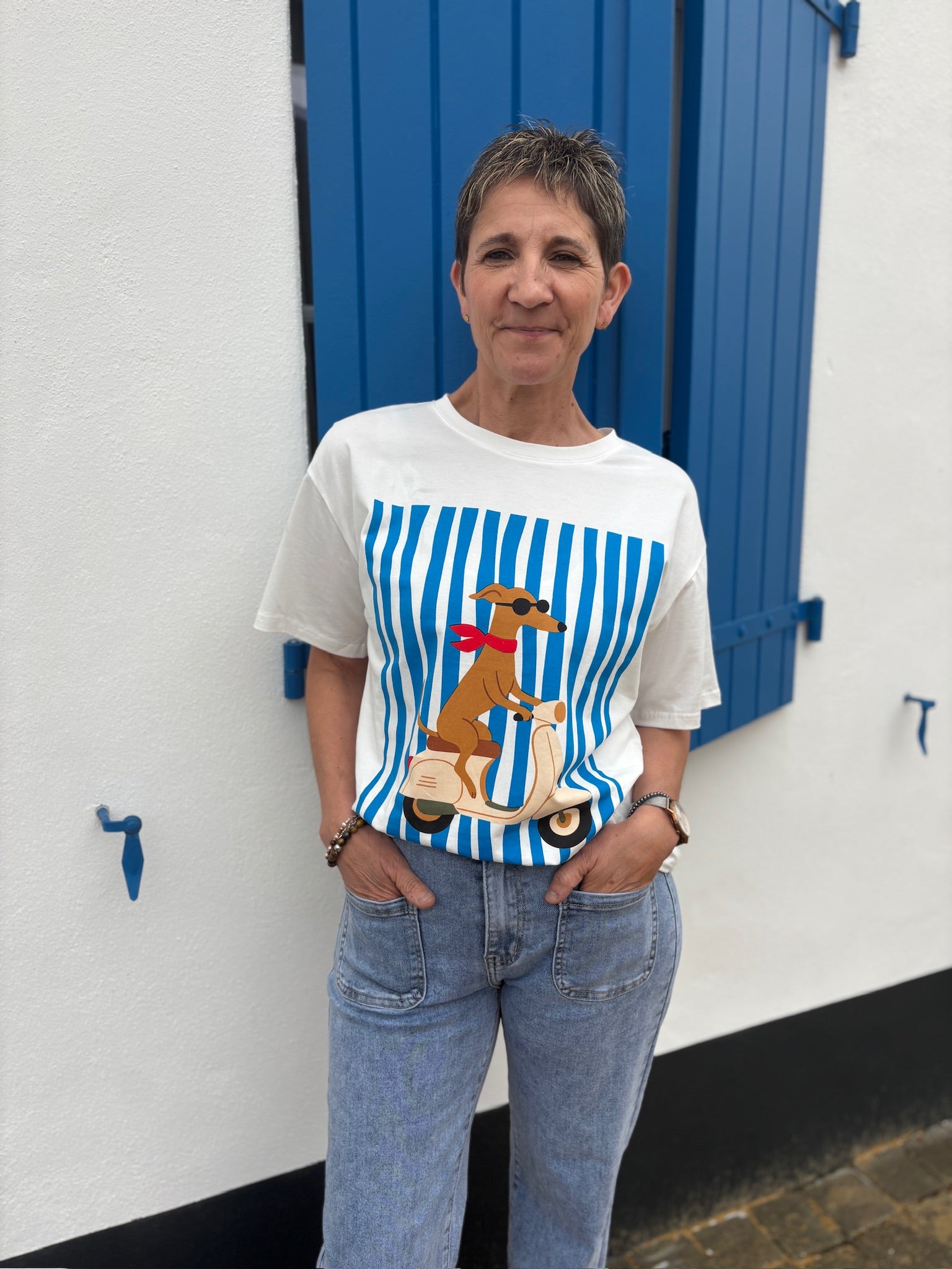 Tee-shirt imprimé Teckel Scooter