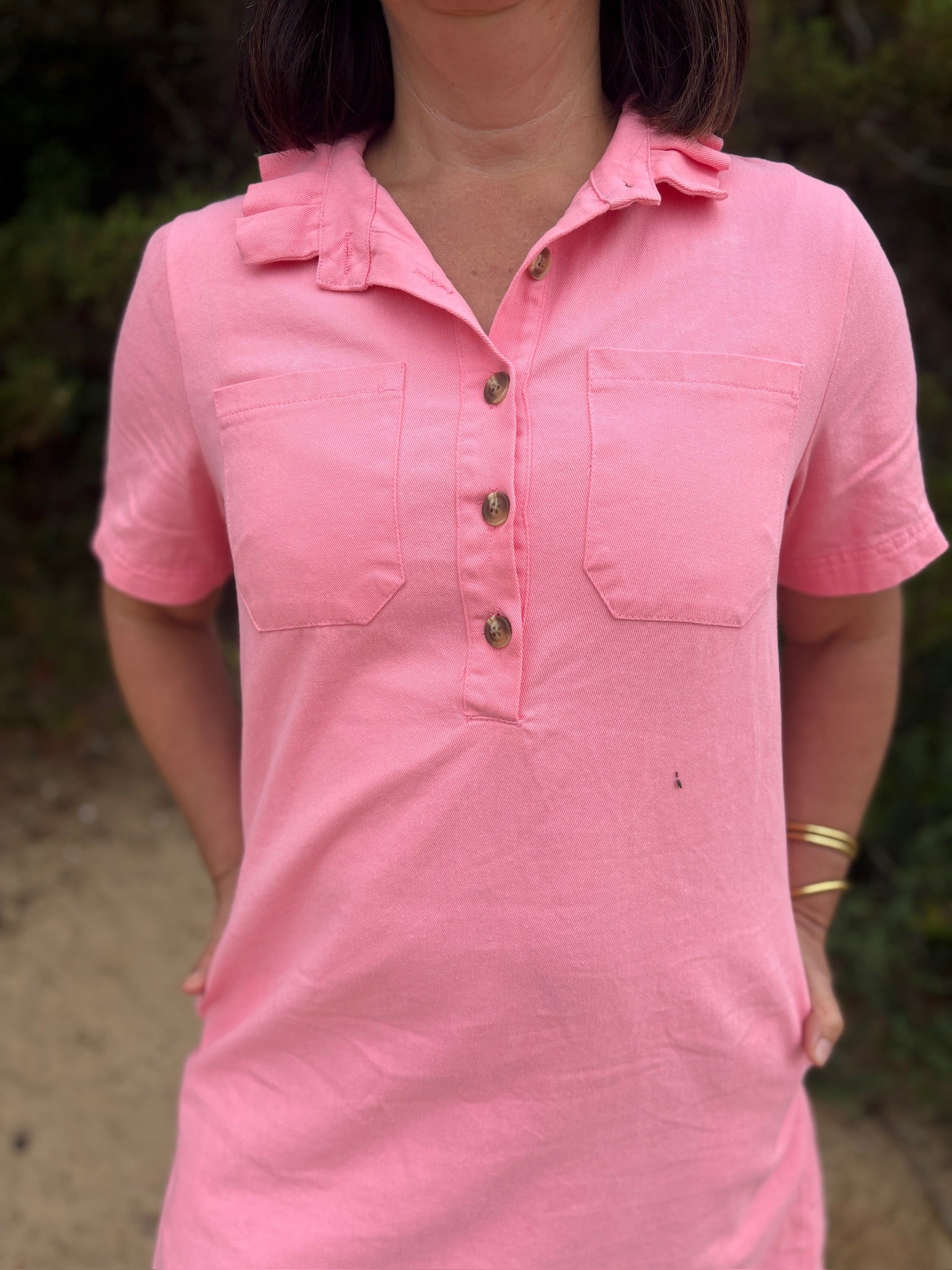 Robe courte Olympe - Rose Bonbon