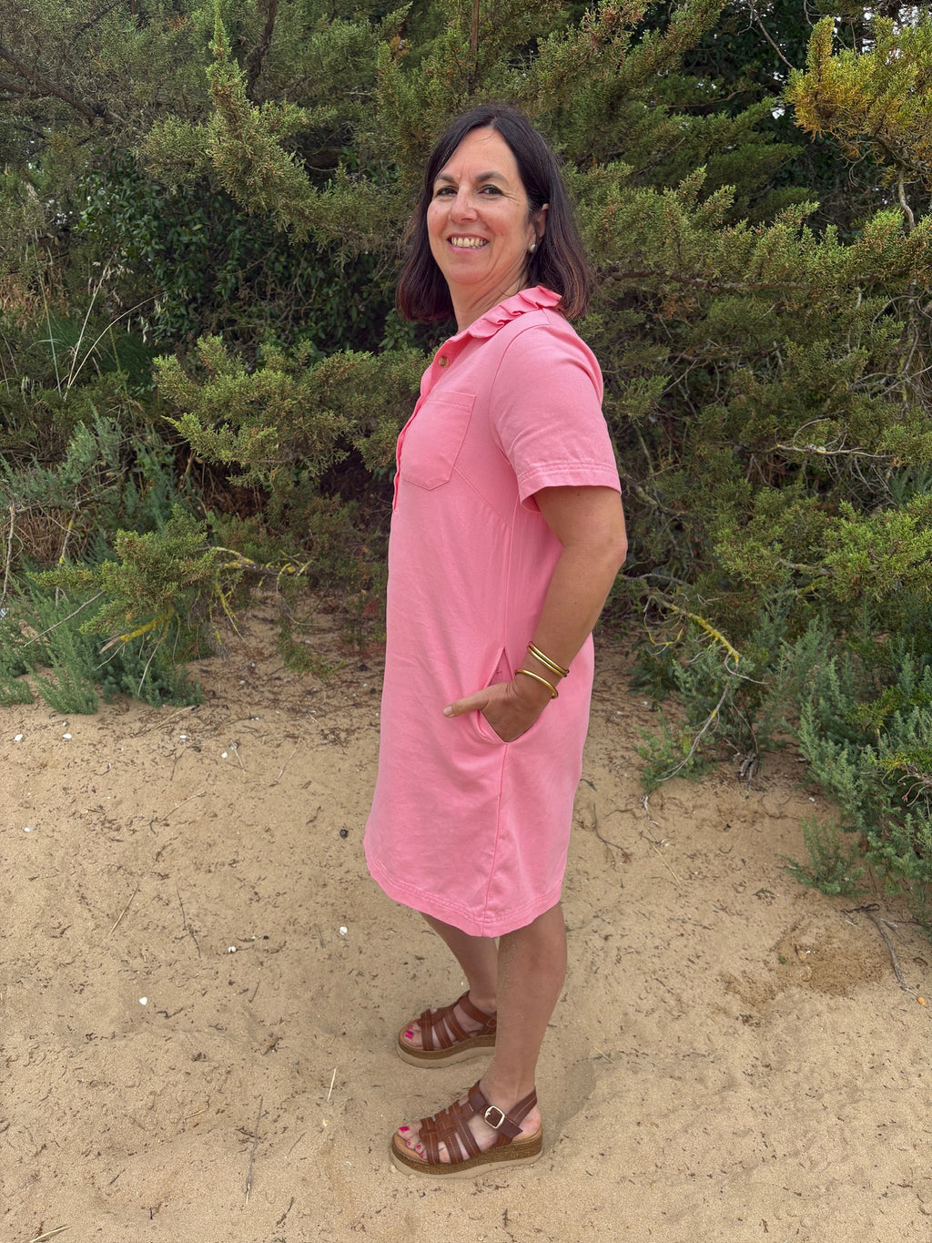 Robe courte Olympe - Rose Bonbon