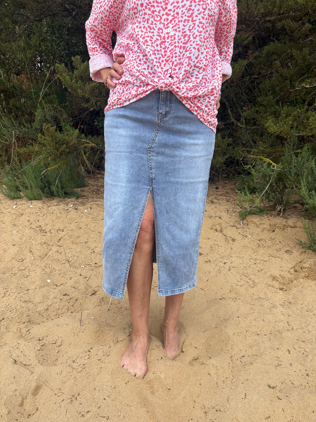 Jupe longue en jean